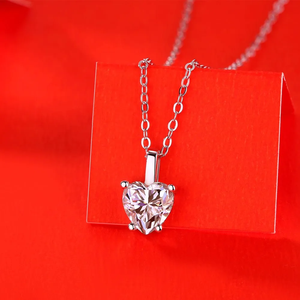 1 Carat 925 Sterling Silver Moissanite Necklace