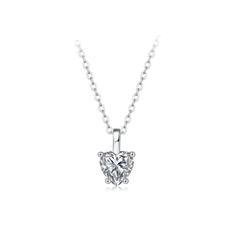 1 Carat 925 Sterling Silver Moissanite Necklace