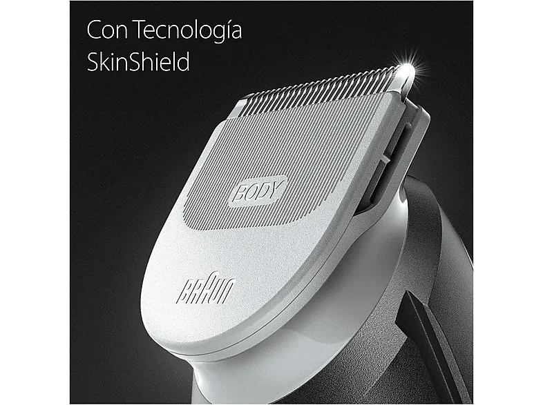 Afeitadora corporal - Braun Pack 2 en 1 BodyGroomer Series 5 BG5360   Recortadora Series X XT3100,  Para cara y cuerpo, Skinshield, Wet&dry