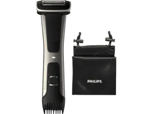 Afeitadora corporal - Philips BG7025/15, Afeitadora y recortador corporal 4D, recortador integrado (3-11 mm), 80 min uso, 1h carga