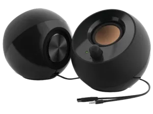 Altavoces para PC - Creative Pebble, 4.4 W, USB, 86 dB, Diseño Minimalista, Negro