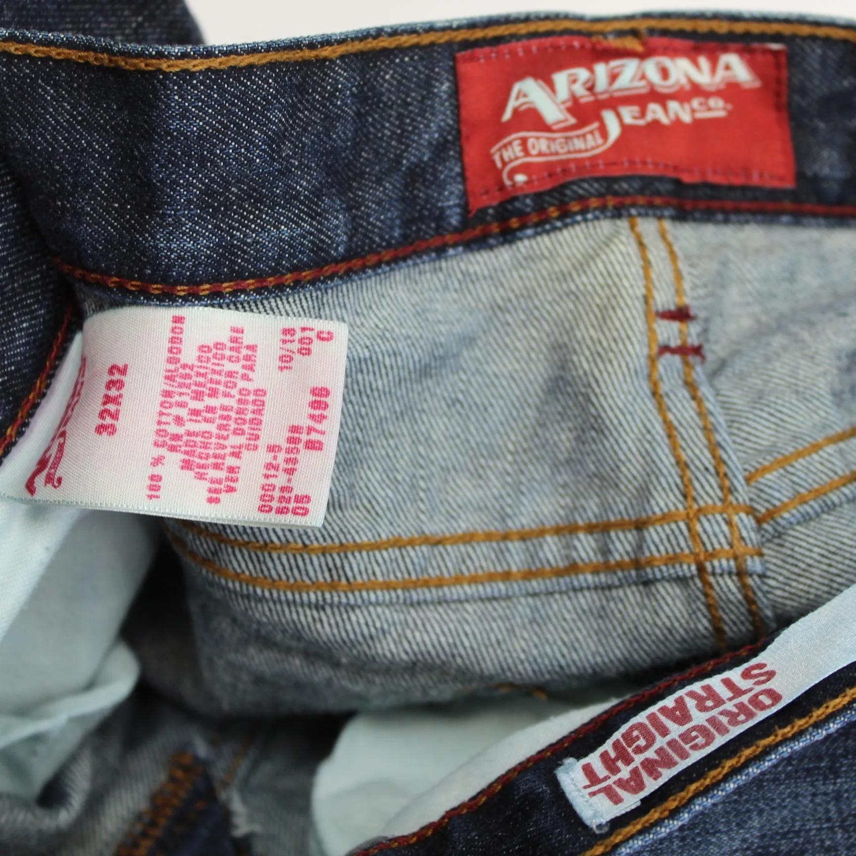 Arizona 100% Cotton Jeans Dark Blue Straight Cut 32 X 32