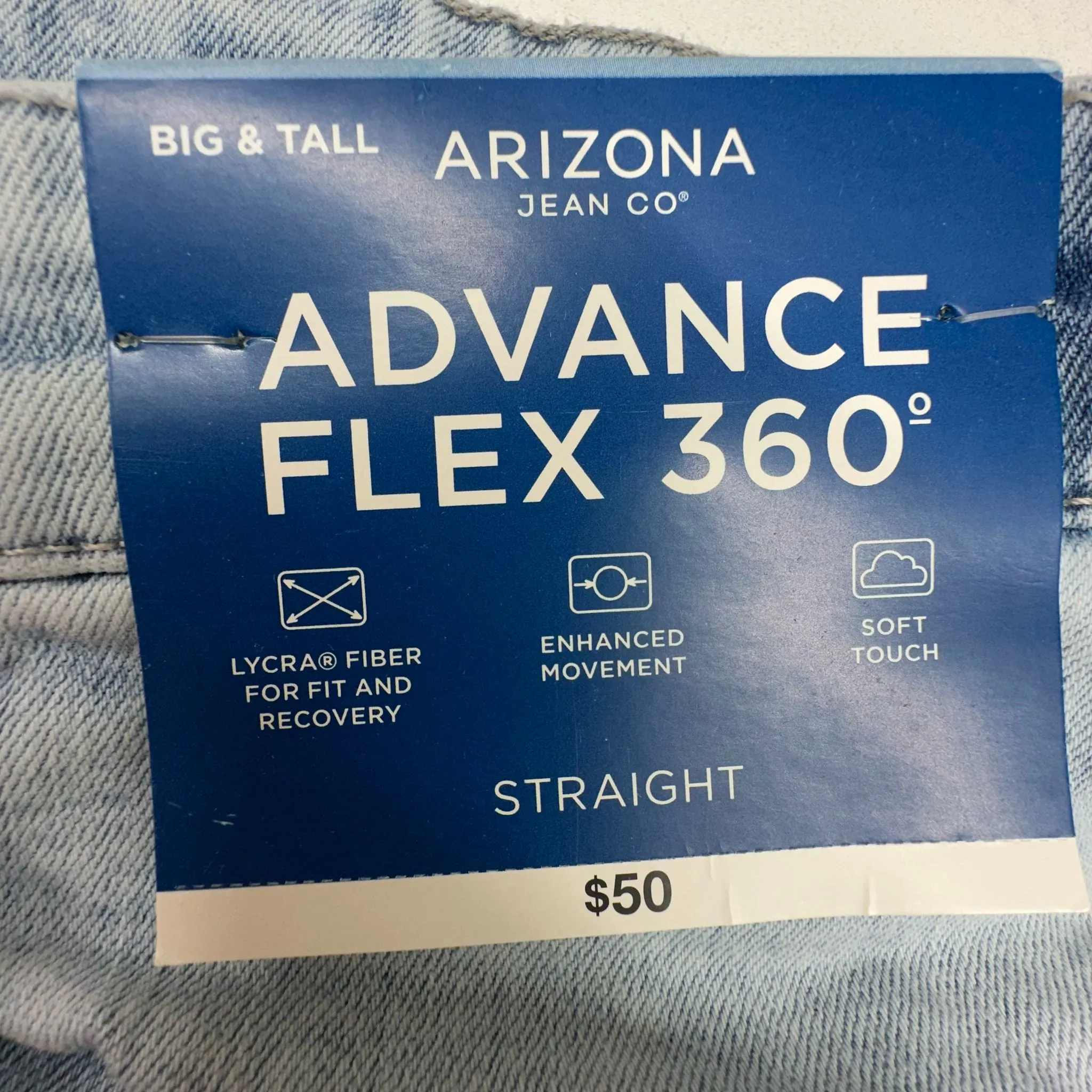Arizona Jean Co. Advance Flex 360 Straight Jeans - 44x34 New