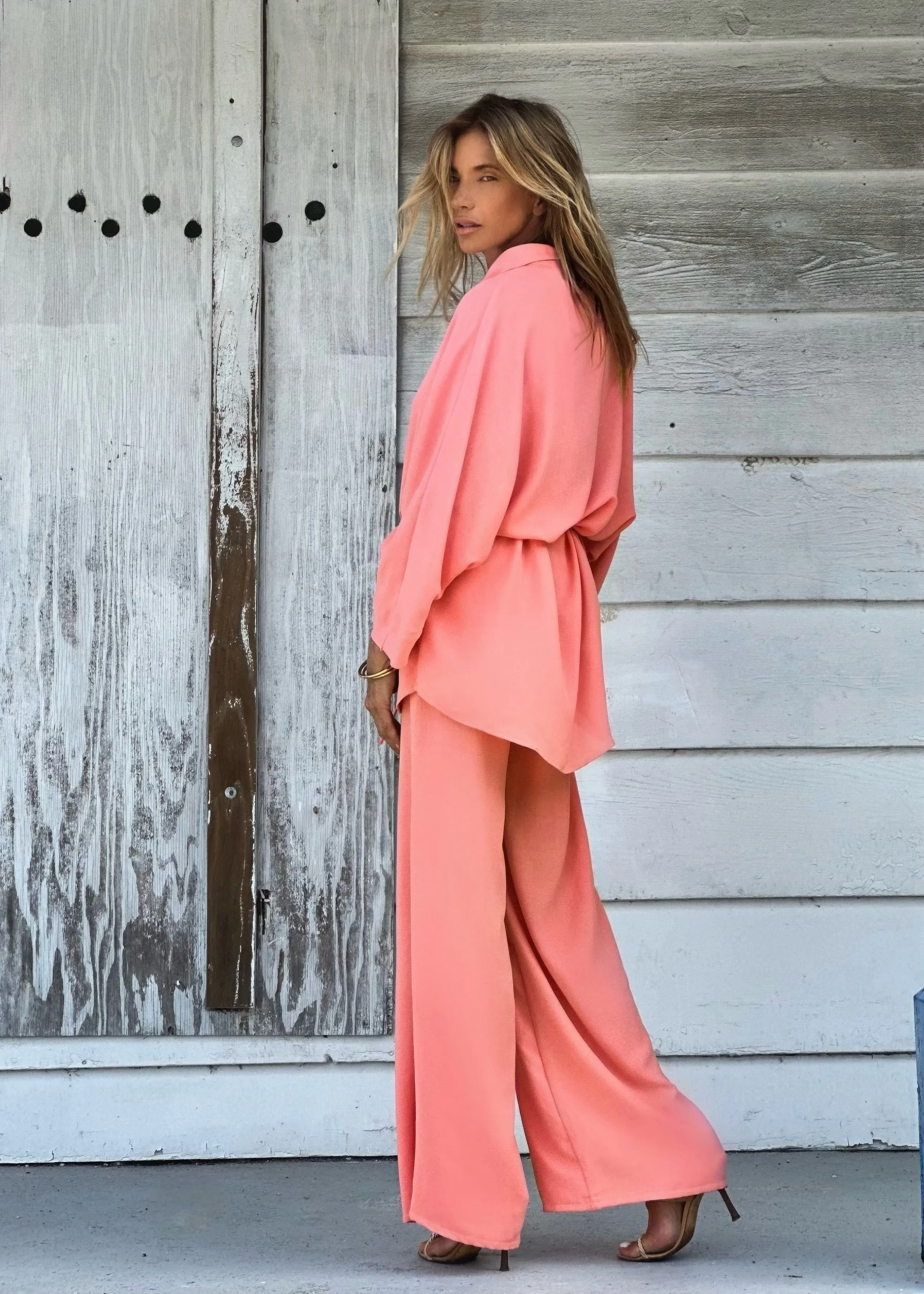 Audrey Pant Sexy Peach (Linen Look)