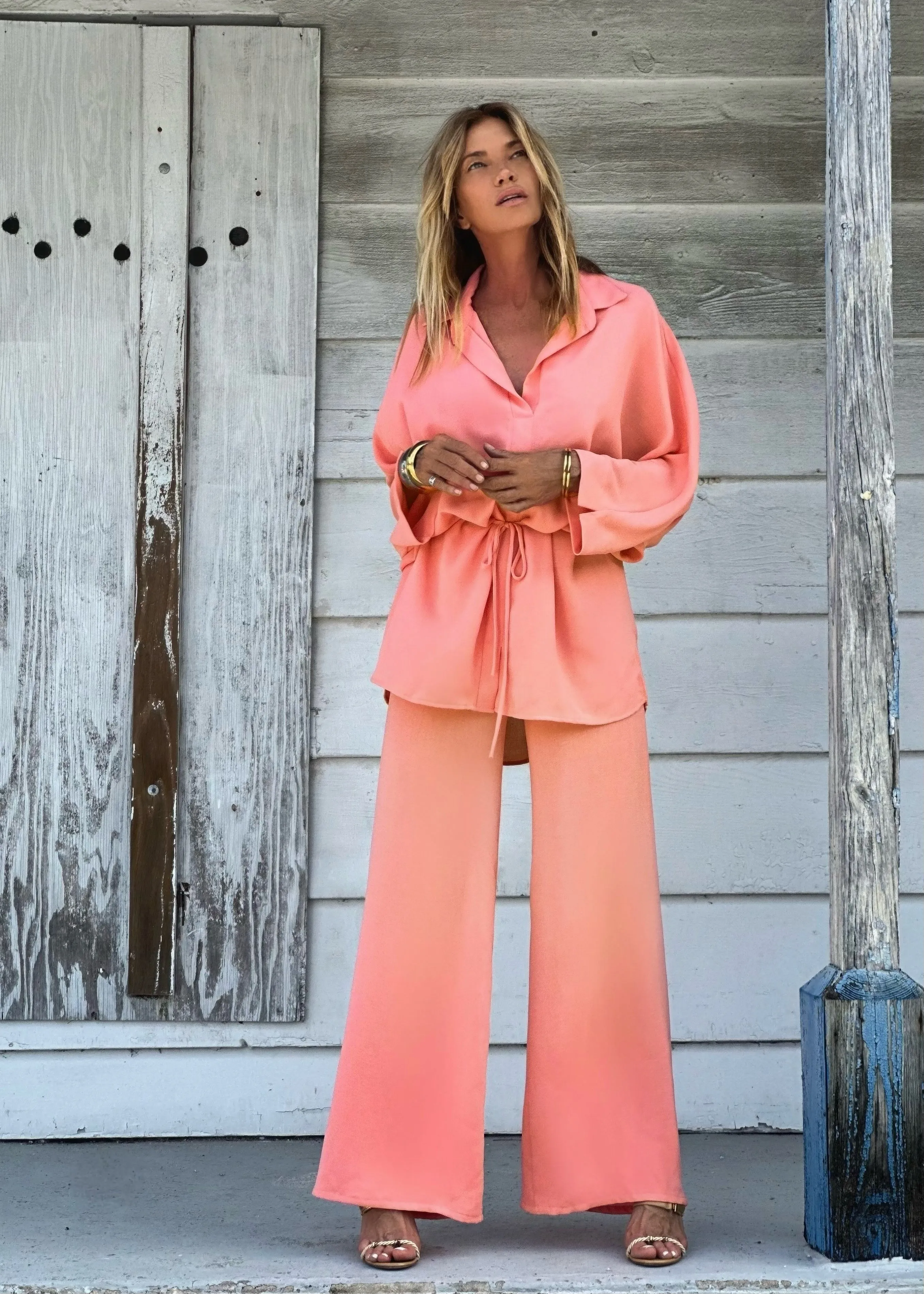 Audrey Pant Sexy Peach (Linen Look)