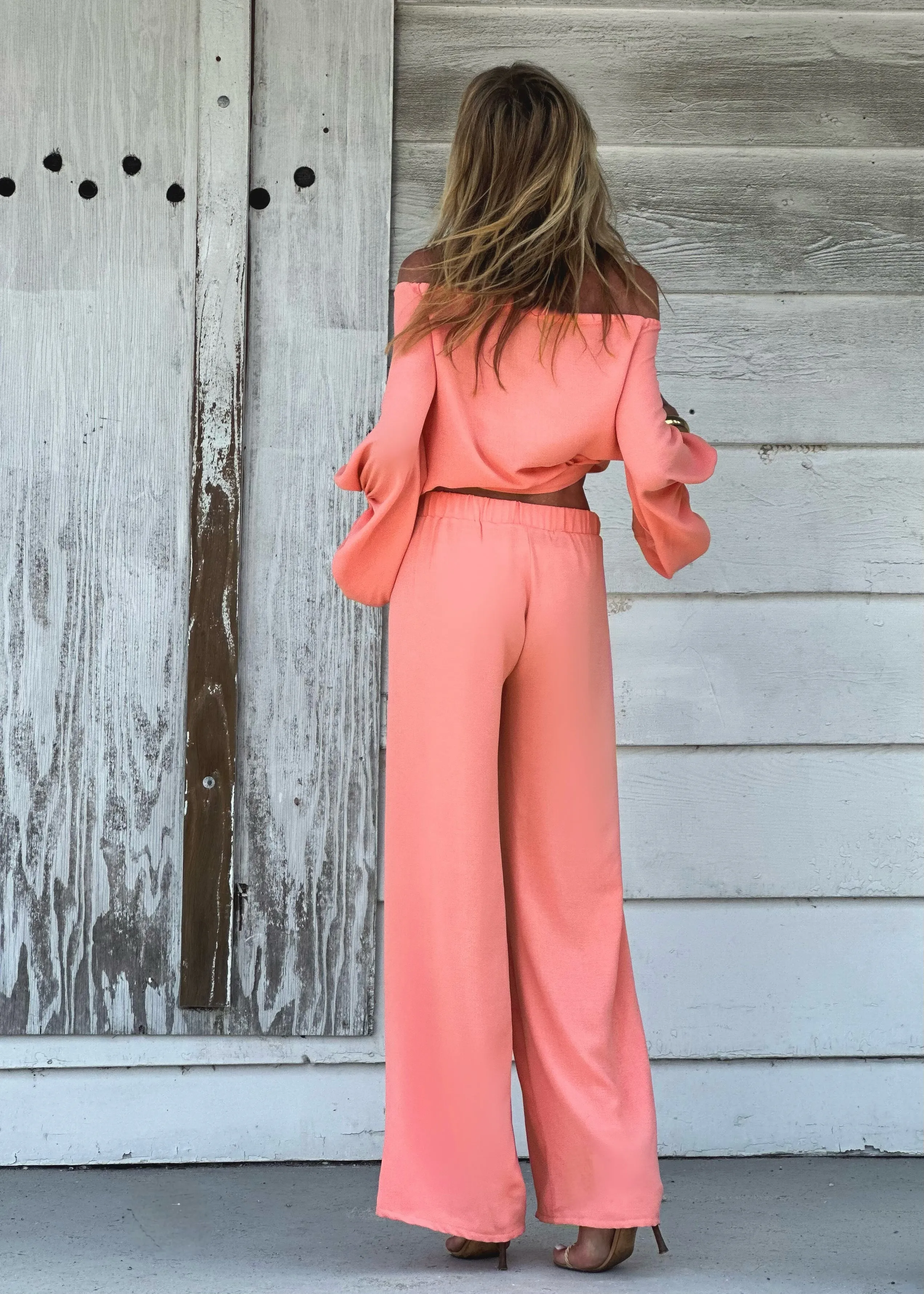 Audrey Pant Sexy Peach (Linen Look)