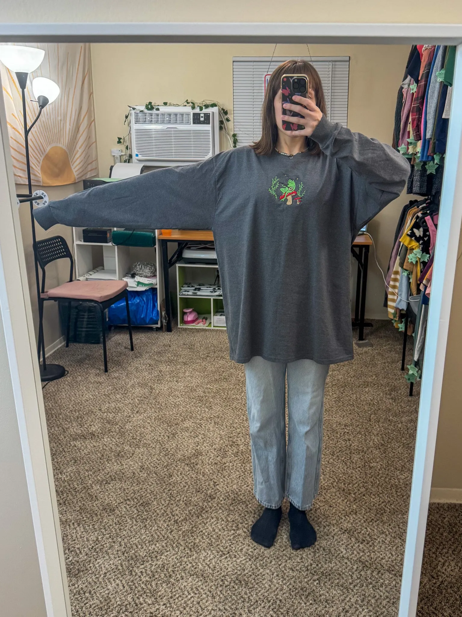 Banjo Frog Grey Long Sleeve XL