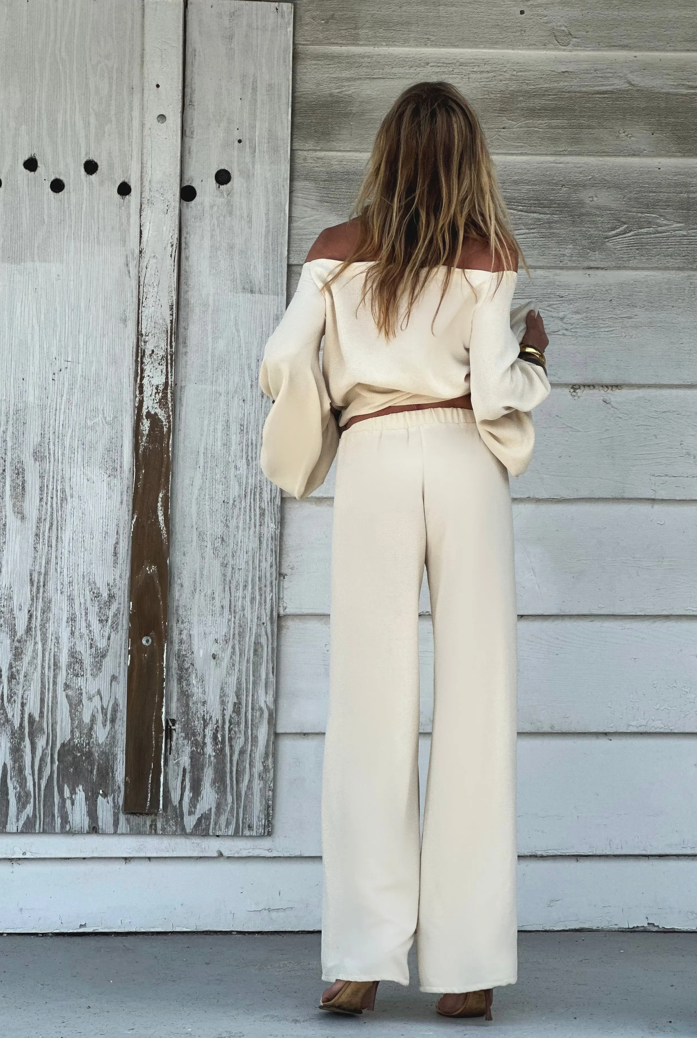 Briana Top Cream (Linen Look)