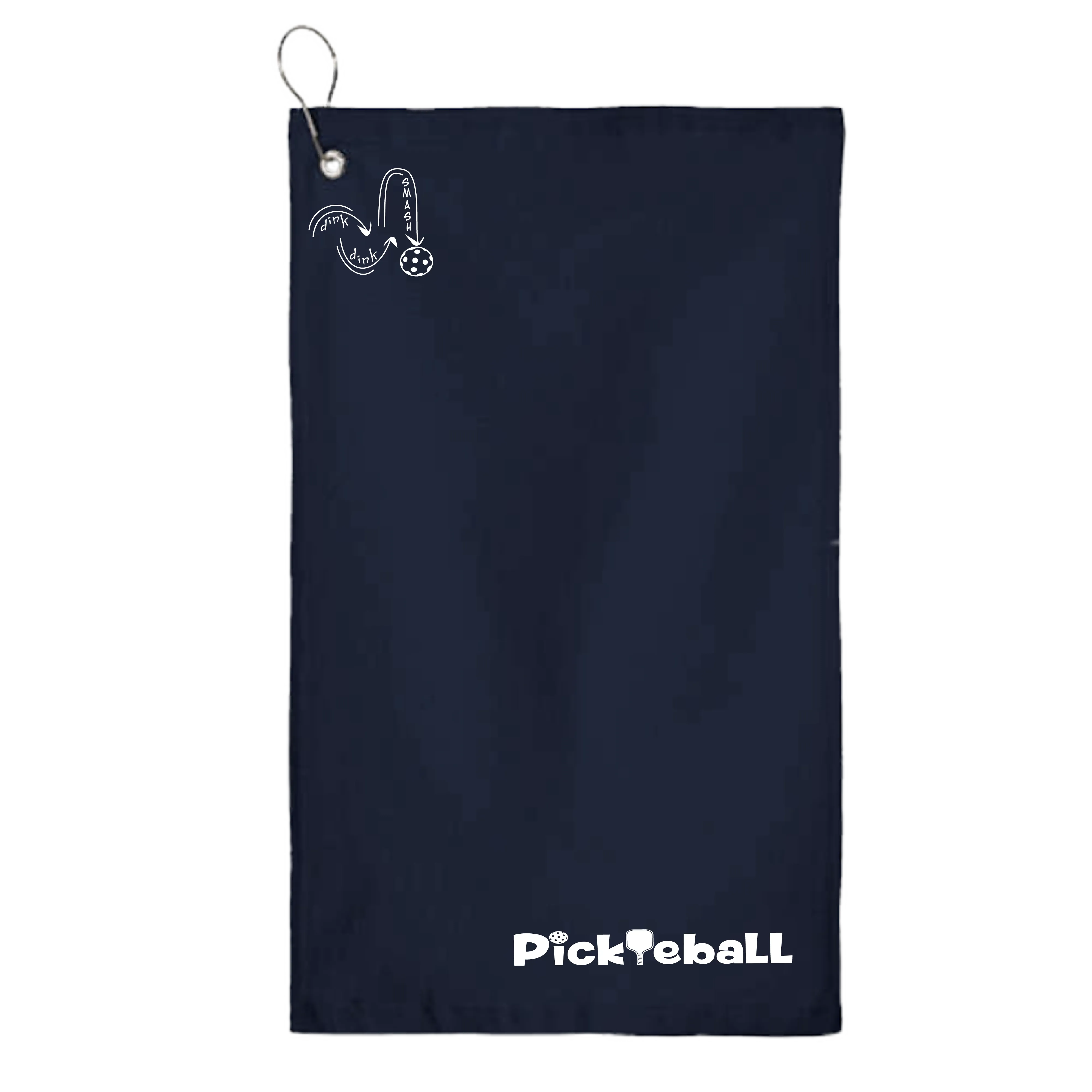 Clever Pickleball | Pickleball Court Towels | Grommeted 100% Cotton Terry Velour