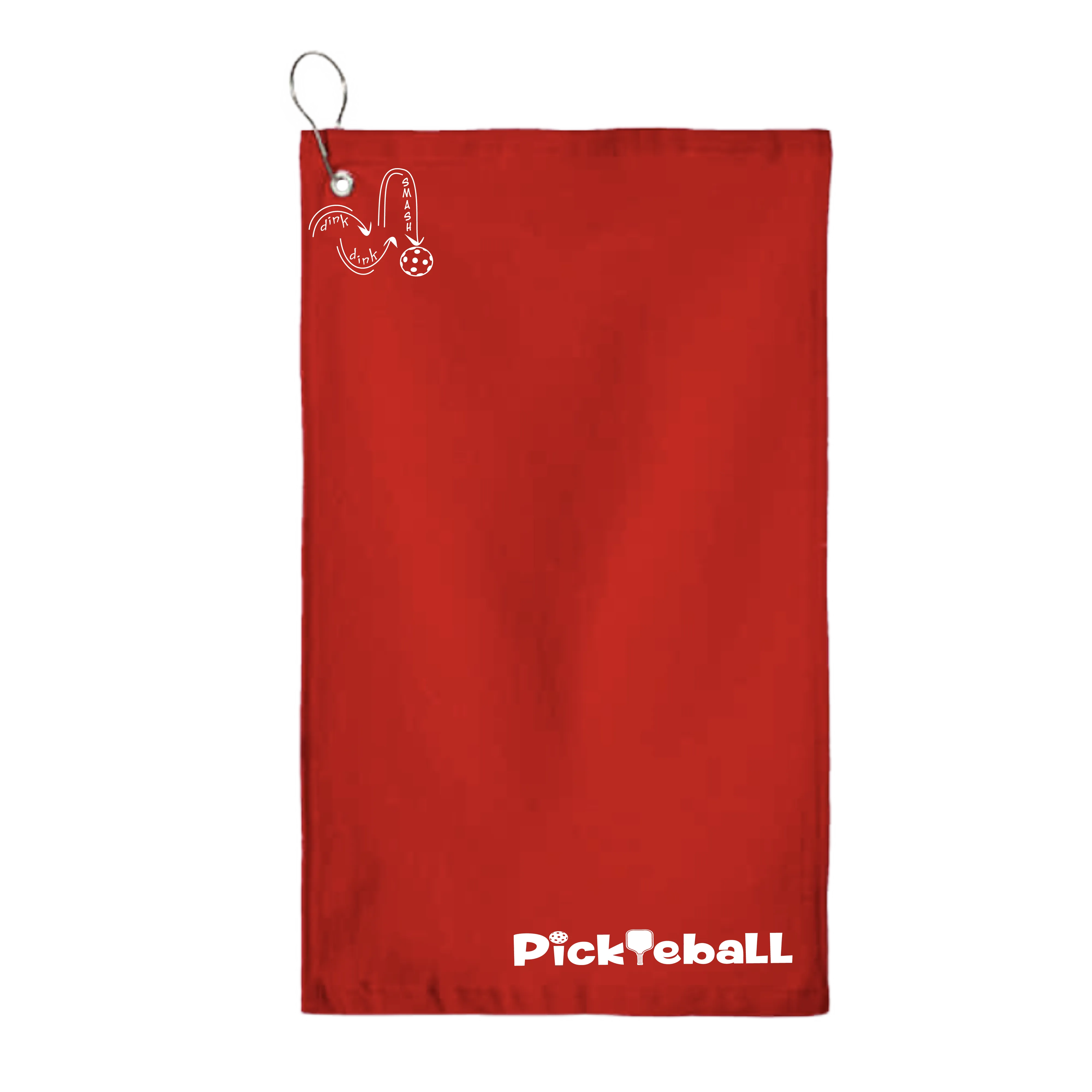 Clever Pickleball | Pickleball Court Towels | Grommeted 100% Cotton Terry Velour
