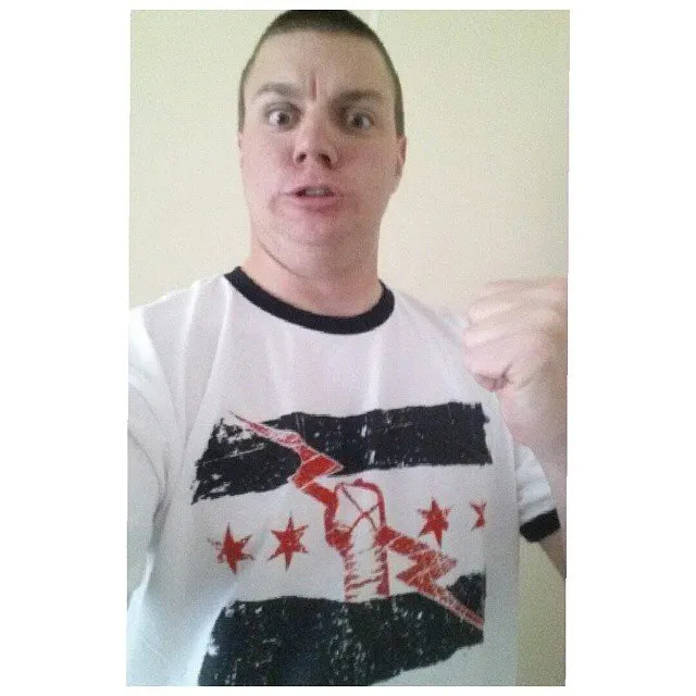 CM Punk Best In The World Mens White Ringer T-shirt