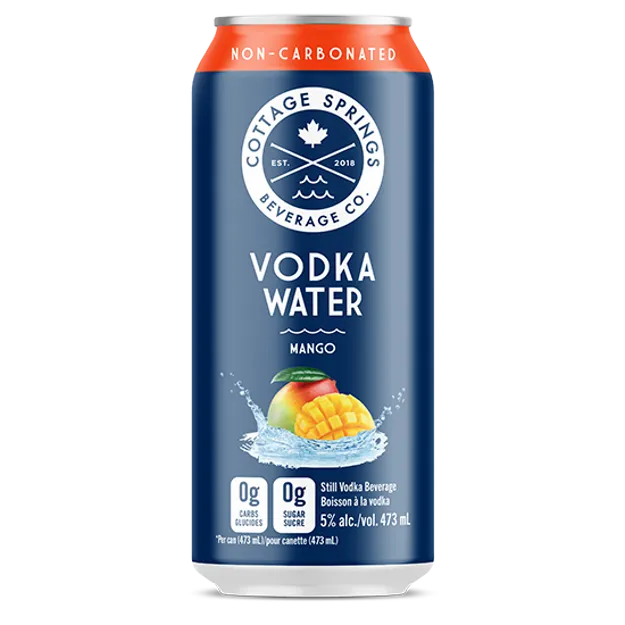 COTTAGE SPRINGS MANGO VODKA WATER 473mL CAN