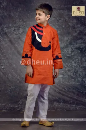Cotton Applique Kurta for Boys