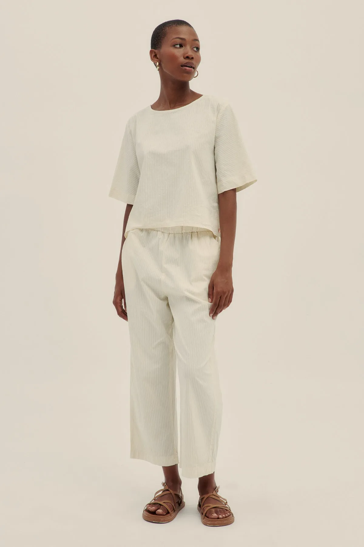 Cotton Poplin Fefe Top Safari
