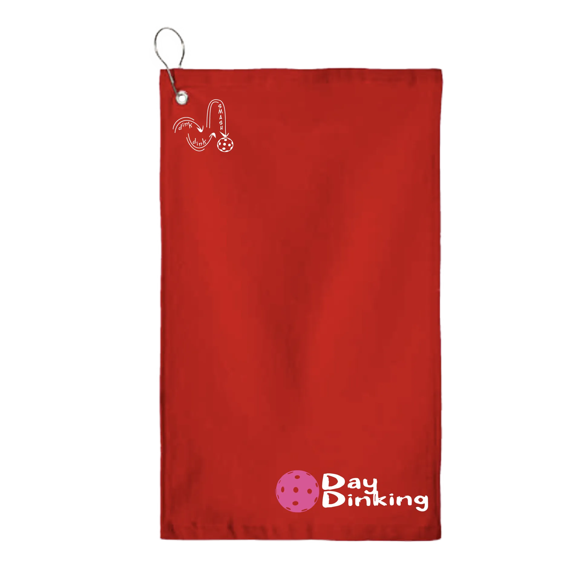 Day Dinking Pickleball (Customizable) |  Pickleball Court Towels | Grommeted 100% Cotton Terry Velour