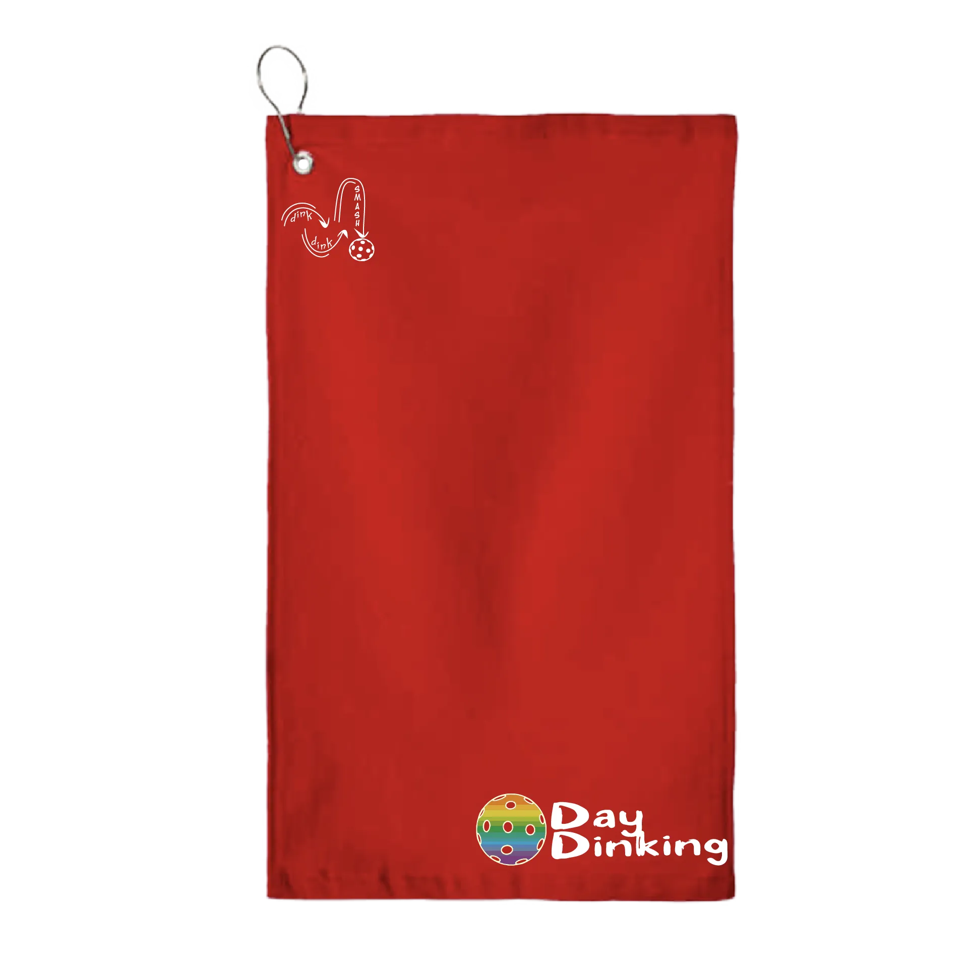 Day Dinking Pickleball (Customizable) |  Pickleball Court Towels | Grommeted 100% Cotton Terry Velour