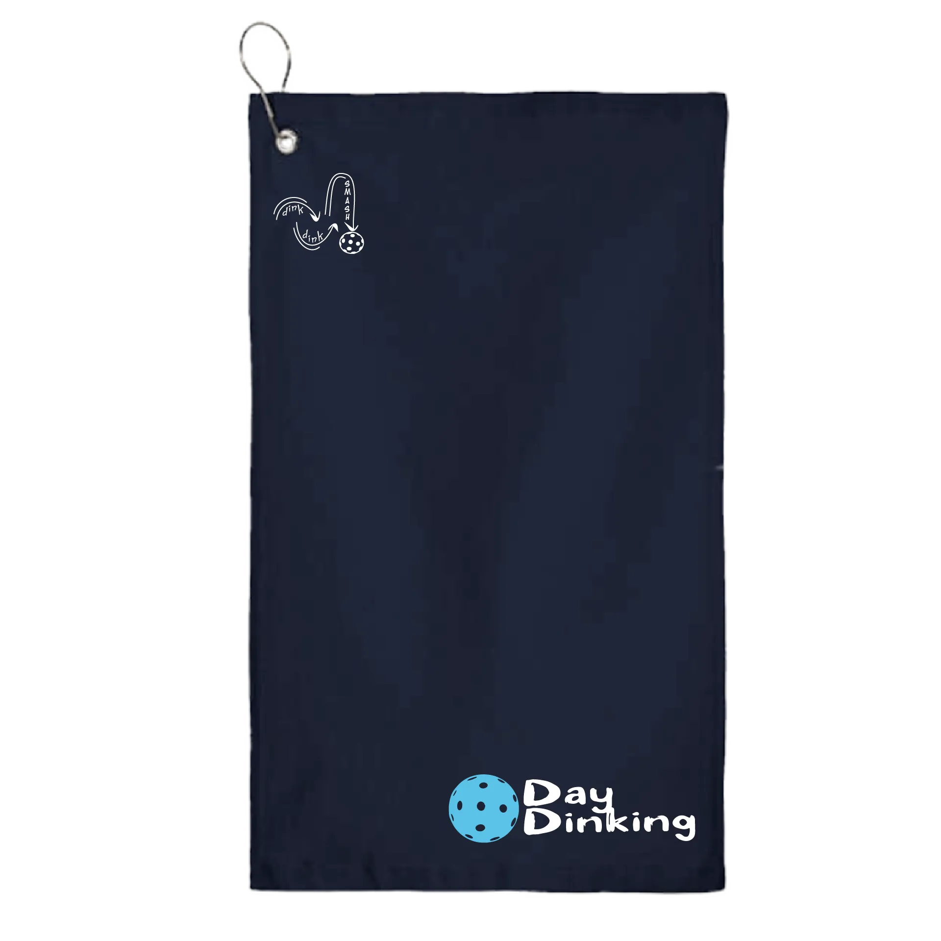 Day Dinking Pickleball (Customizable) |  Pickleball Court Towels | Grommeted 100% Cotton Terry Velour