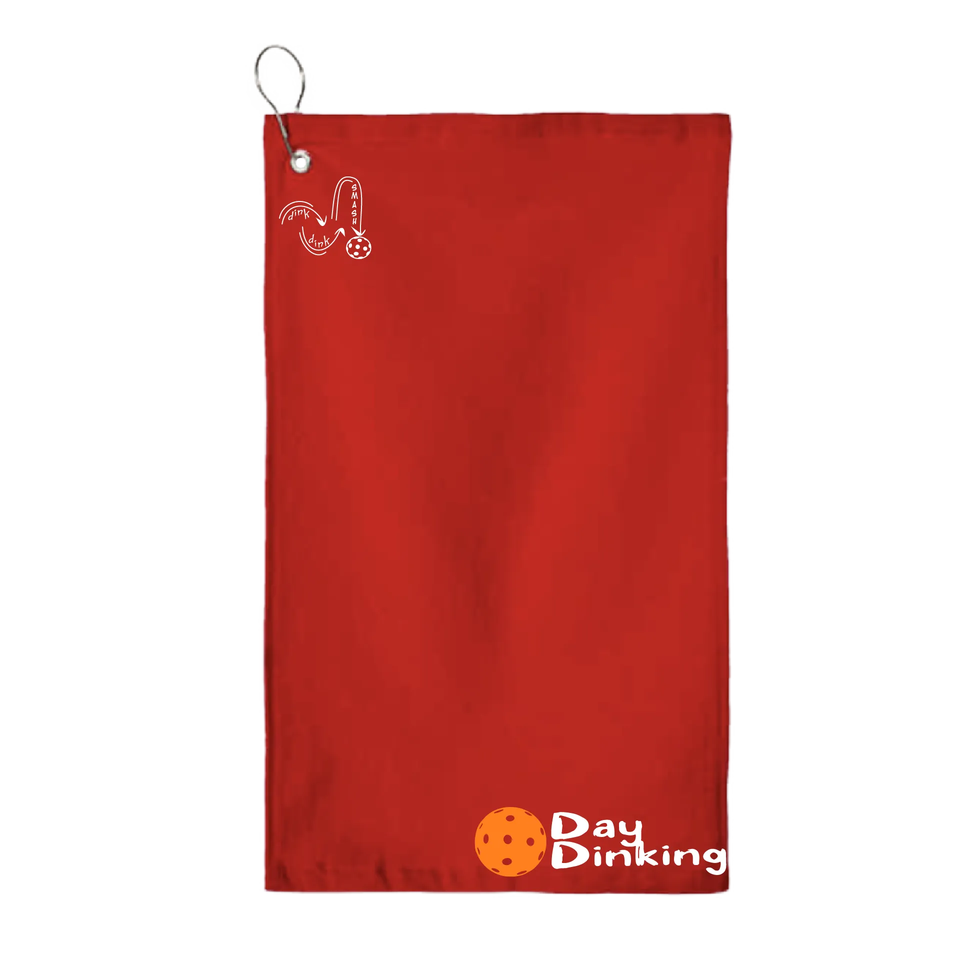 Day Dinking Pickleball (Customizable) |  Pickleball Court Towels | Grommeted 100% Cotton Terry Velour