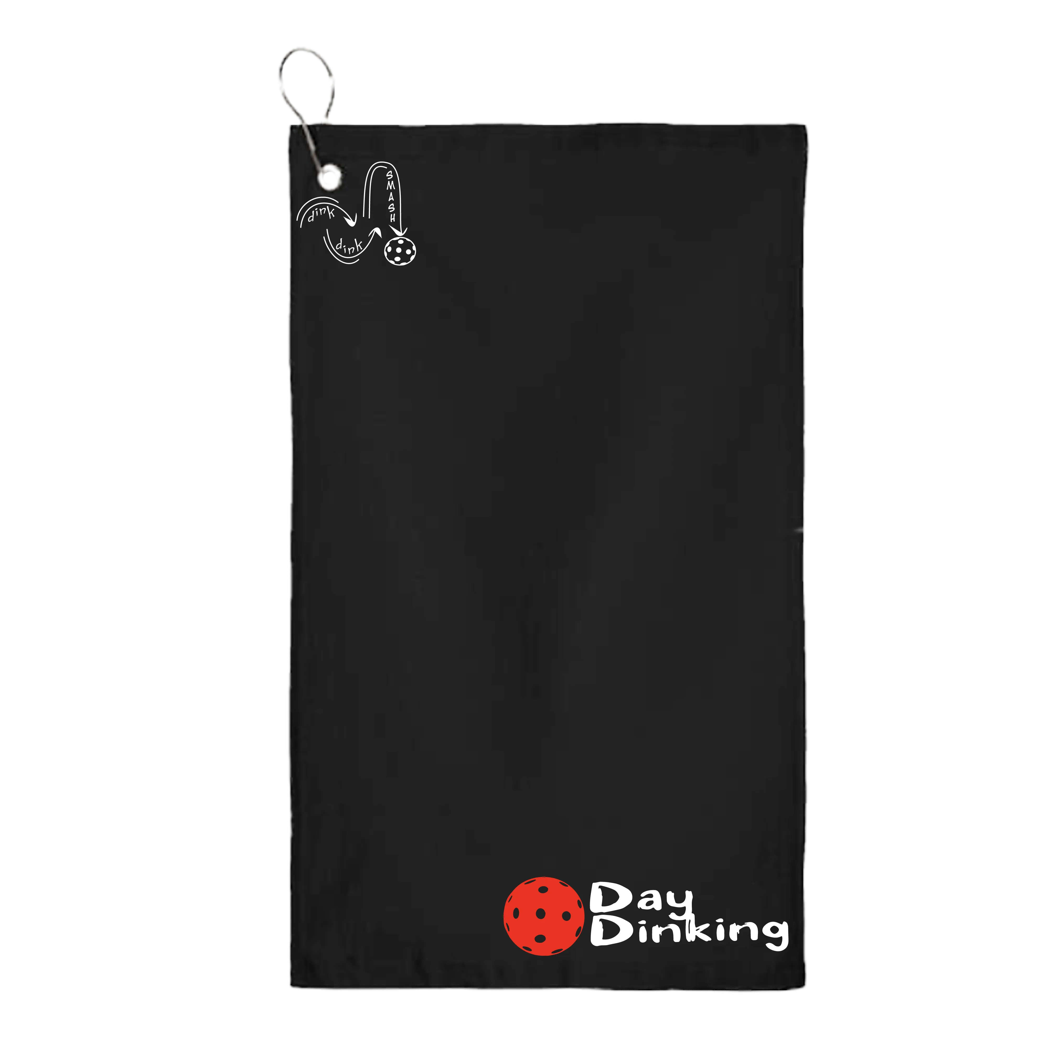 Day Dinking Pickleball (Customizable) |  Pickleball Court Towels | Grommeted 100% Cotton Terry Velour