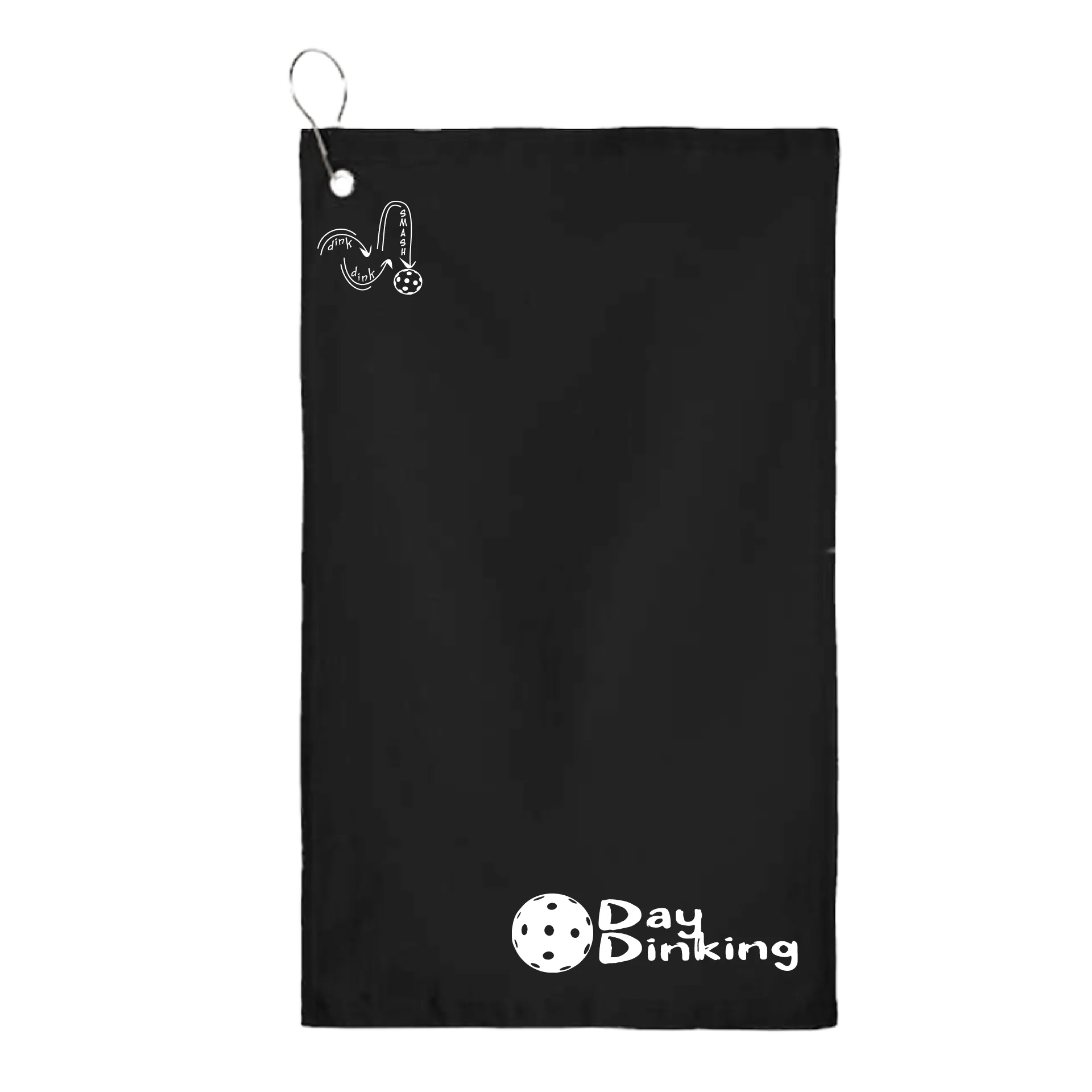 Day Dinking Pickleball (Customizable) |  Pickleball Court Towels | Grommeted 100% Cotton Terry Velour