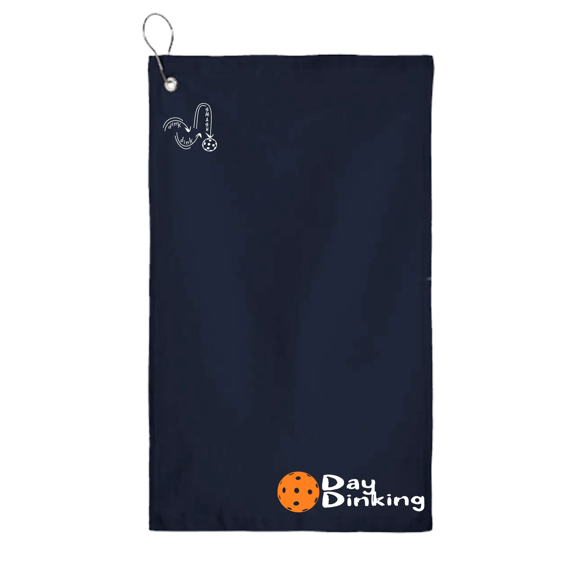 Day Dinking Pickleball (Customizable) |  Pickleball Court Towels | Grommeted 100% Cotton Terry Velour