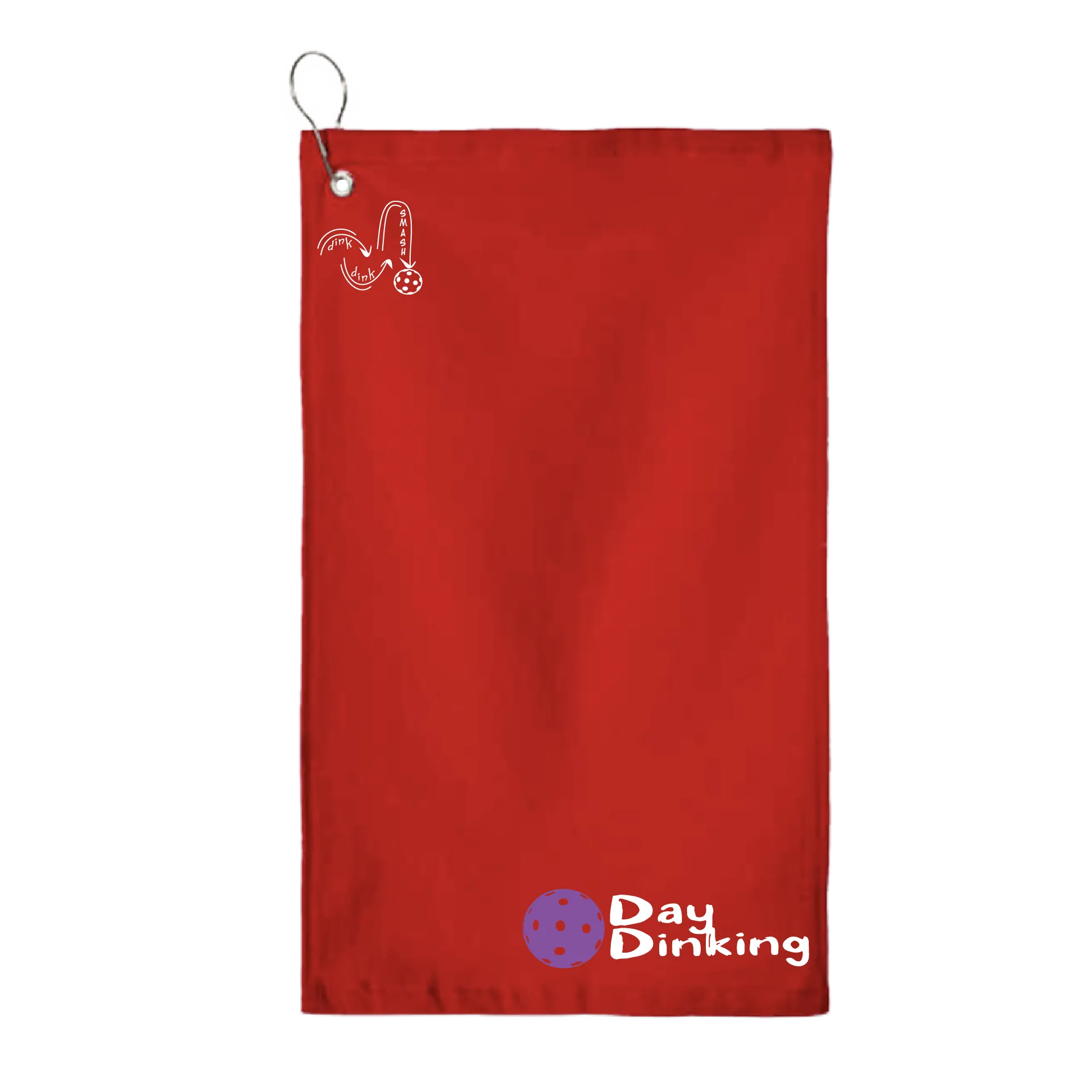 Day Dinking Pickleball (Customizable) |  Pickleball Court Towels | Grommeted 100% Cotton Terry Velour