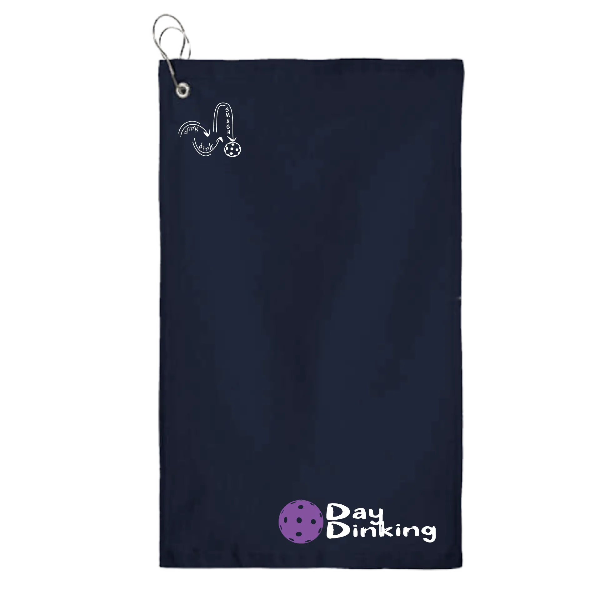 Day Dinking Pickleball (Customizable) |  Pickleball Court Towels | Grommeted 100% Cotton Terry Velour
