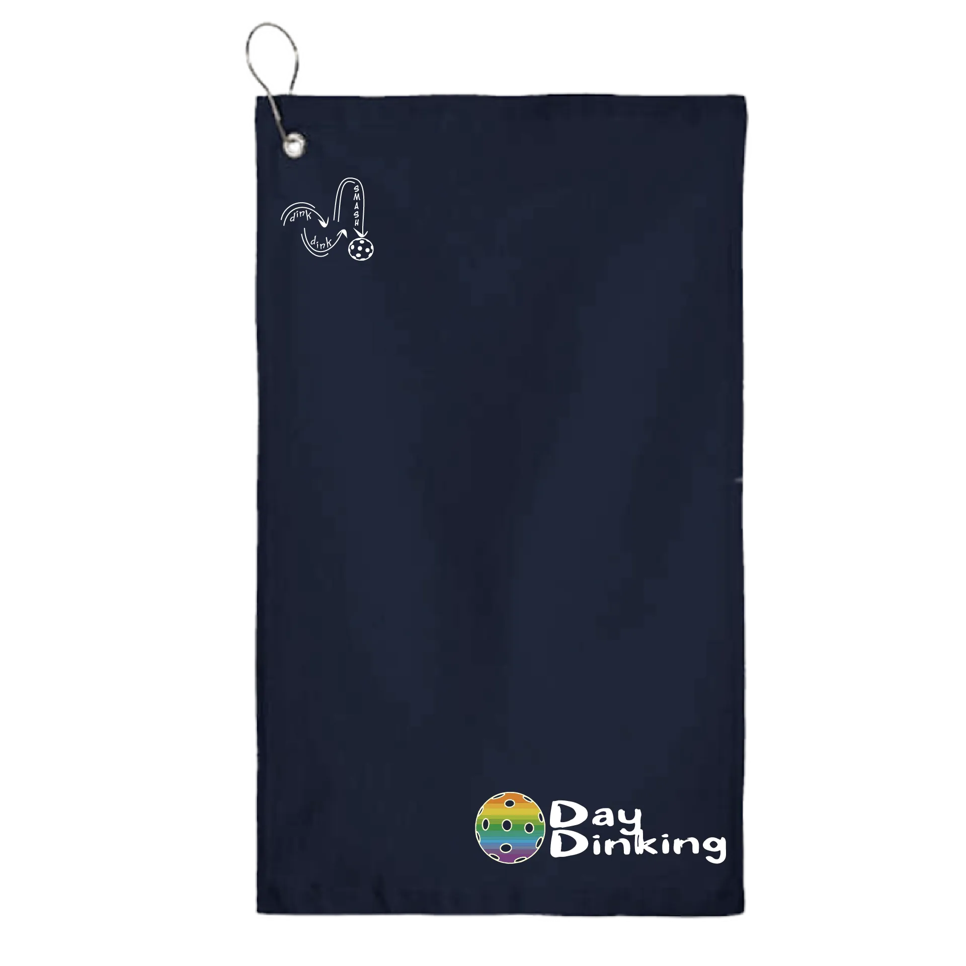 Day Dinking Pickleball (Customizable) |  Pickleball Court Towels | Grommeted 100% Cotton Terry Velour