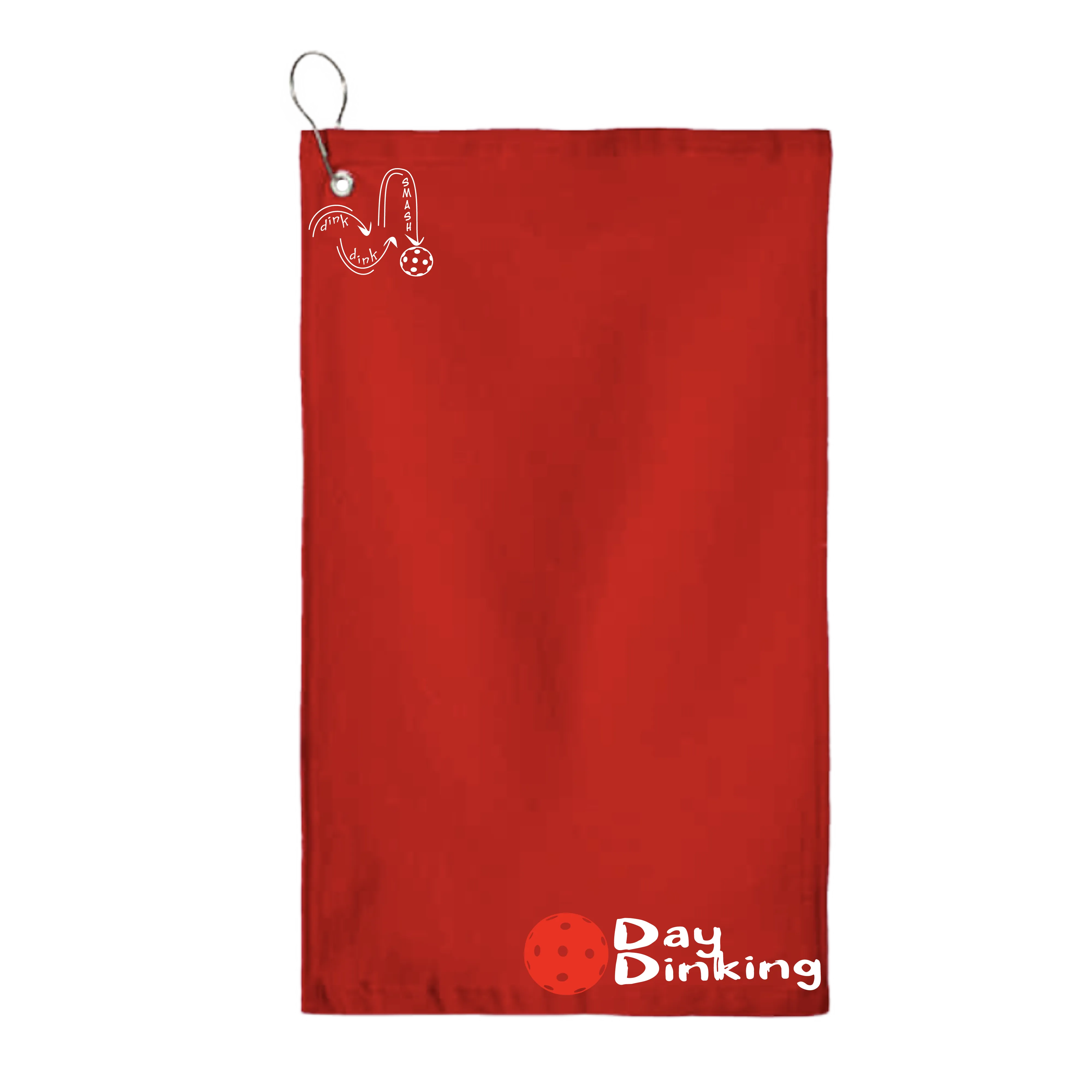 Day Dinking Pickleball (Customizable) |  Pickleball Court Towels | Grommeted 100% Cotton Terry Velour