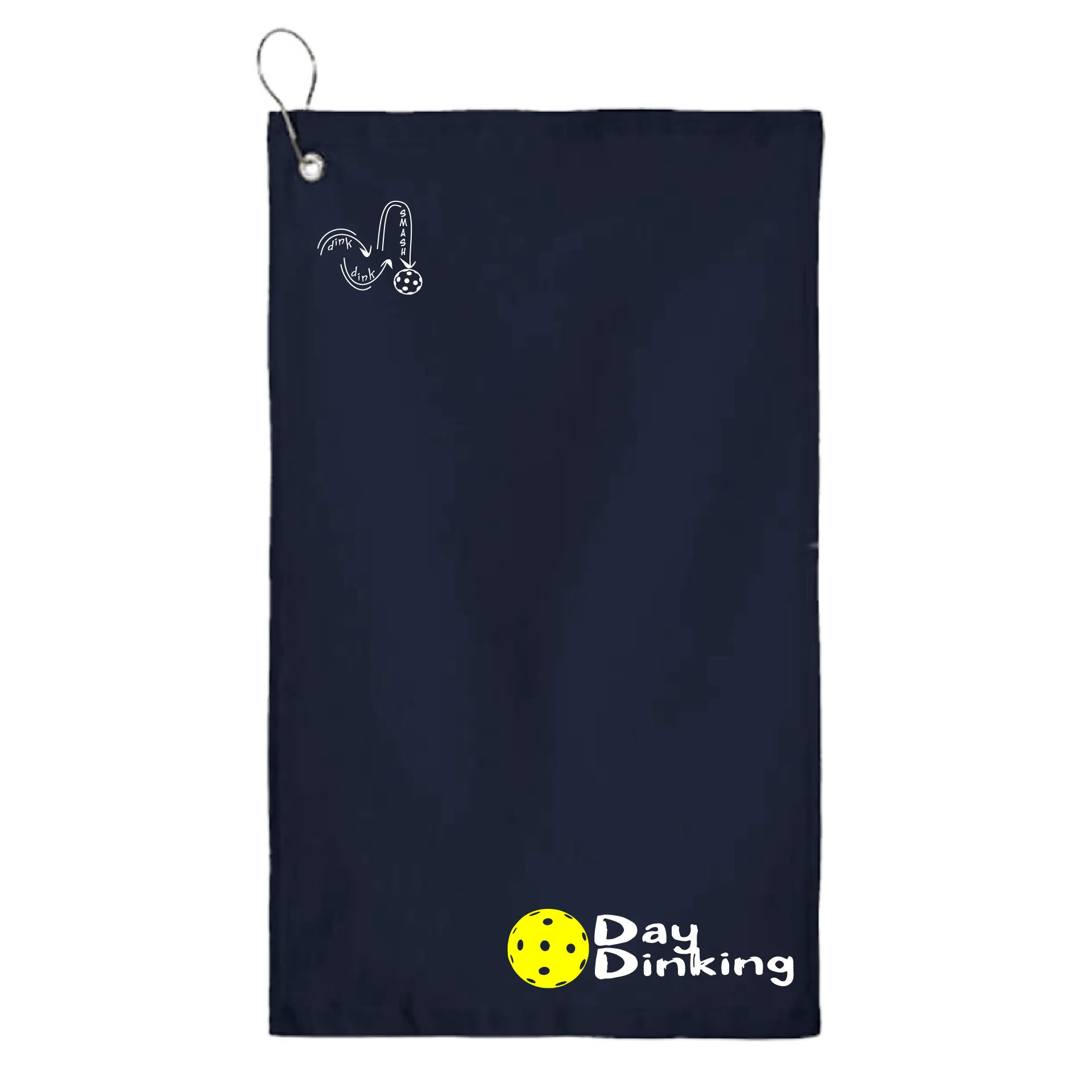 Day Dinking Pickleball (Customizable) |  Pickleball Court Towels | Grommeted 100% Cotton Terry Velour