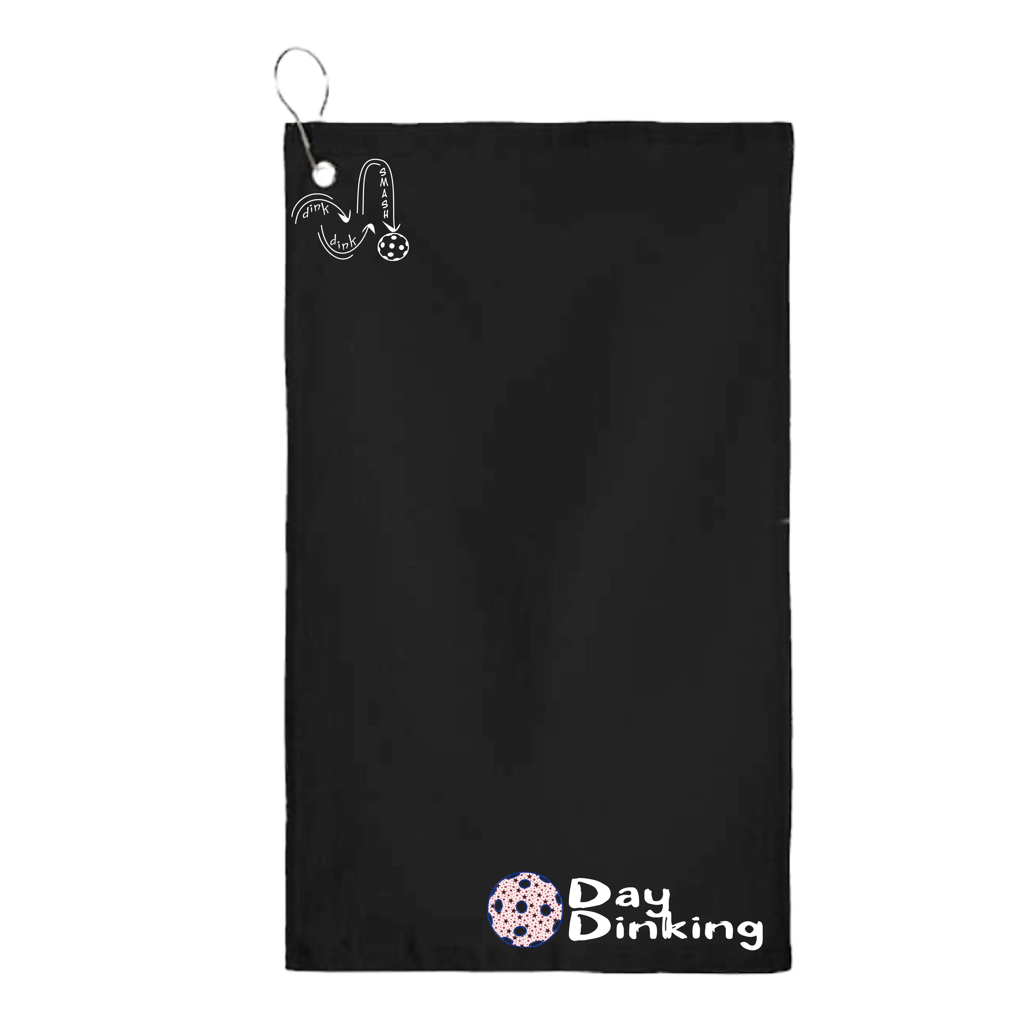 Day Dinking Pickleball (Customizable) |  Pickleball Court Towels | Grommeted 100% Cotton Terry Velour