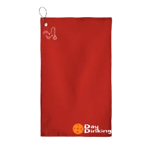 Day Dinking Pickleball (Customizable) |  Pickleball Court Towels | Grommeted 100% Cotton Terry Velour
