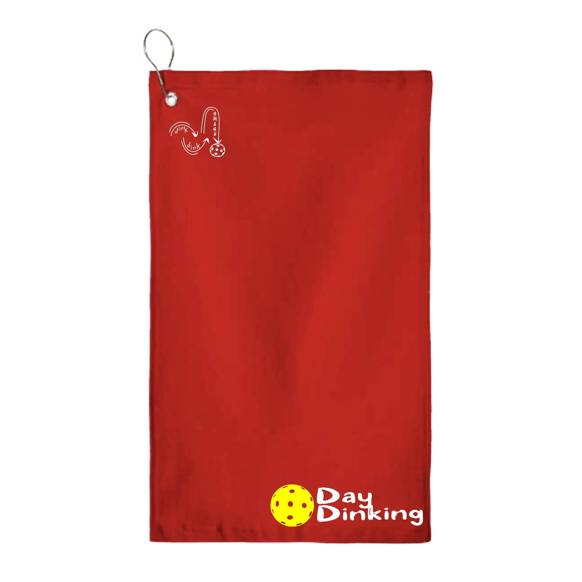Day Dinking Pickleball (Customizable) |  Pickleball Court Towels | Grommeted 100% Cotton Terry Velour
