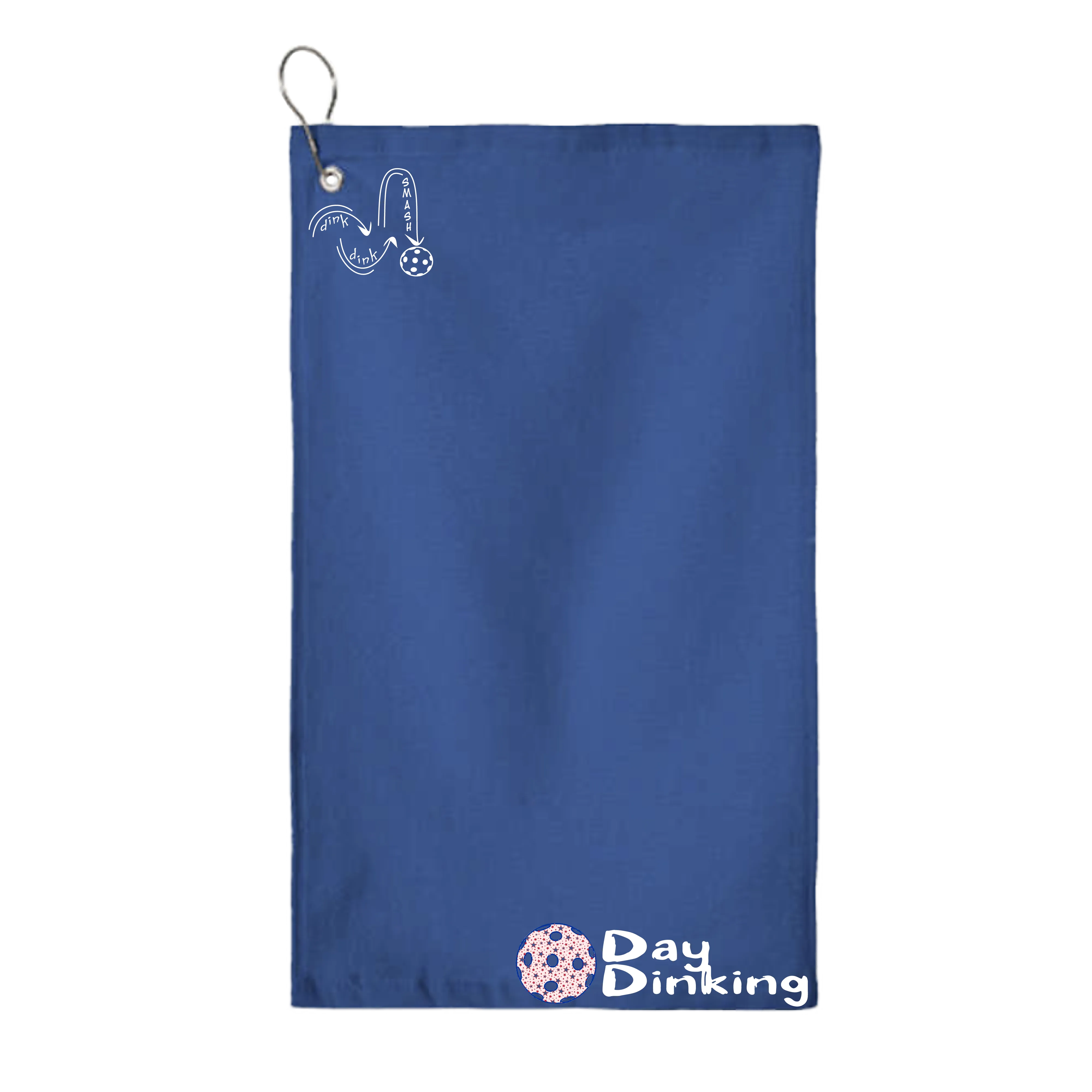 Day Dinking Pickleball (Customizable) |  Pickleball Court Towels | Grommeted 100% Cotton Terry Velour