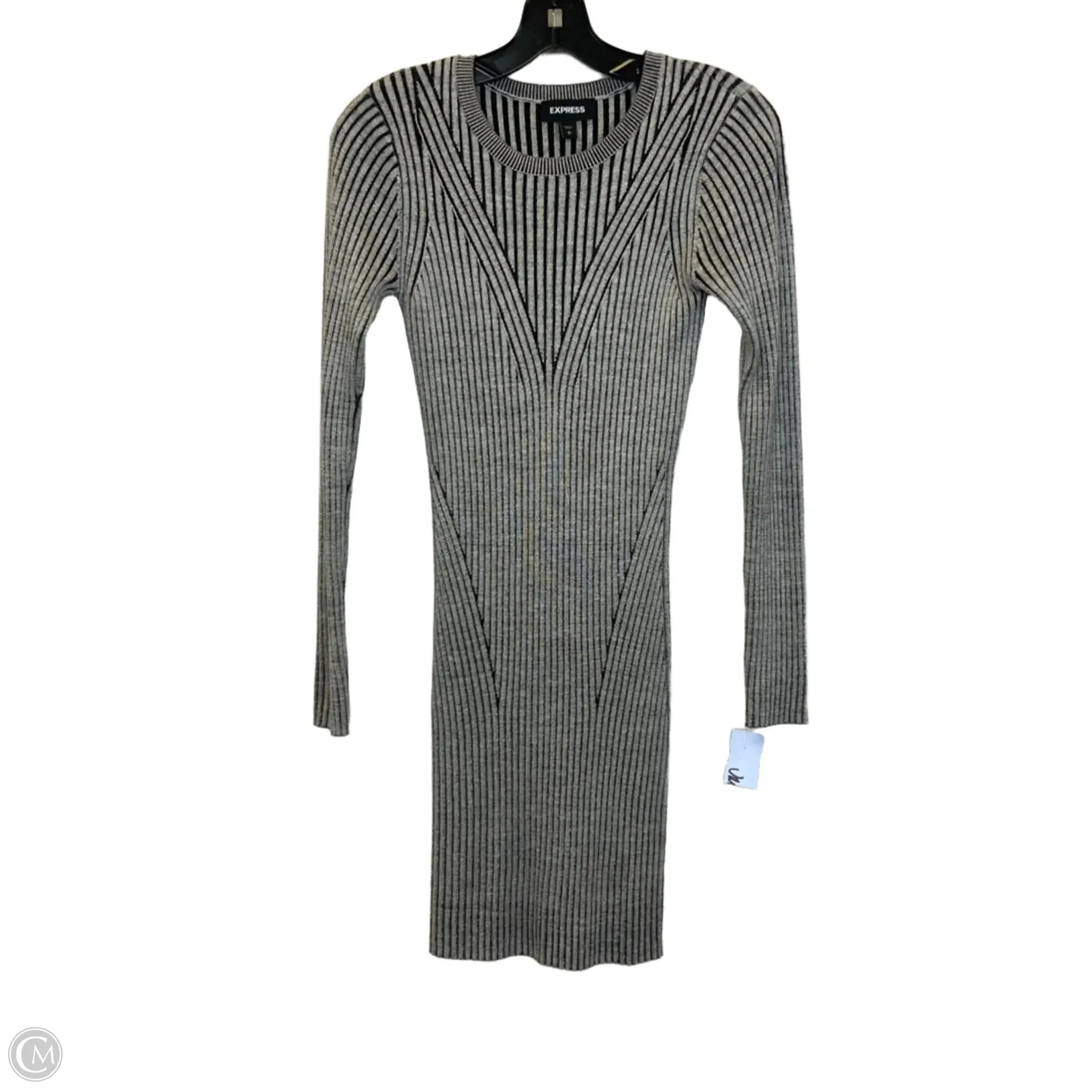 Dress Sweater By Express In Black & White, Size: S
