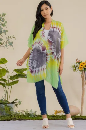 HDF3370 - TYE DIE OPEN FRONT KIMONO