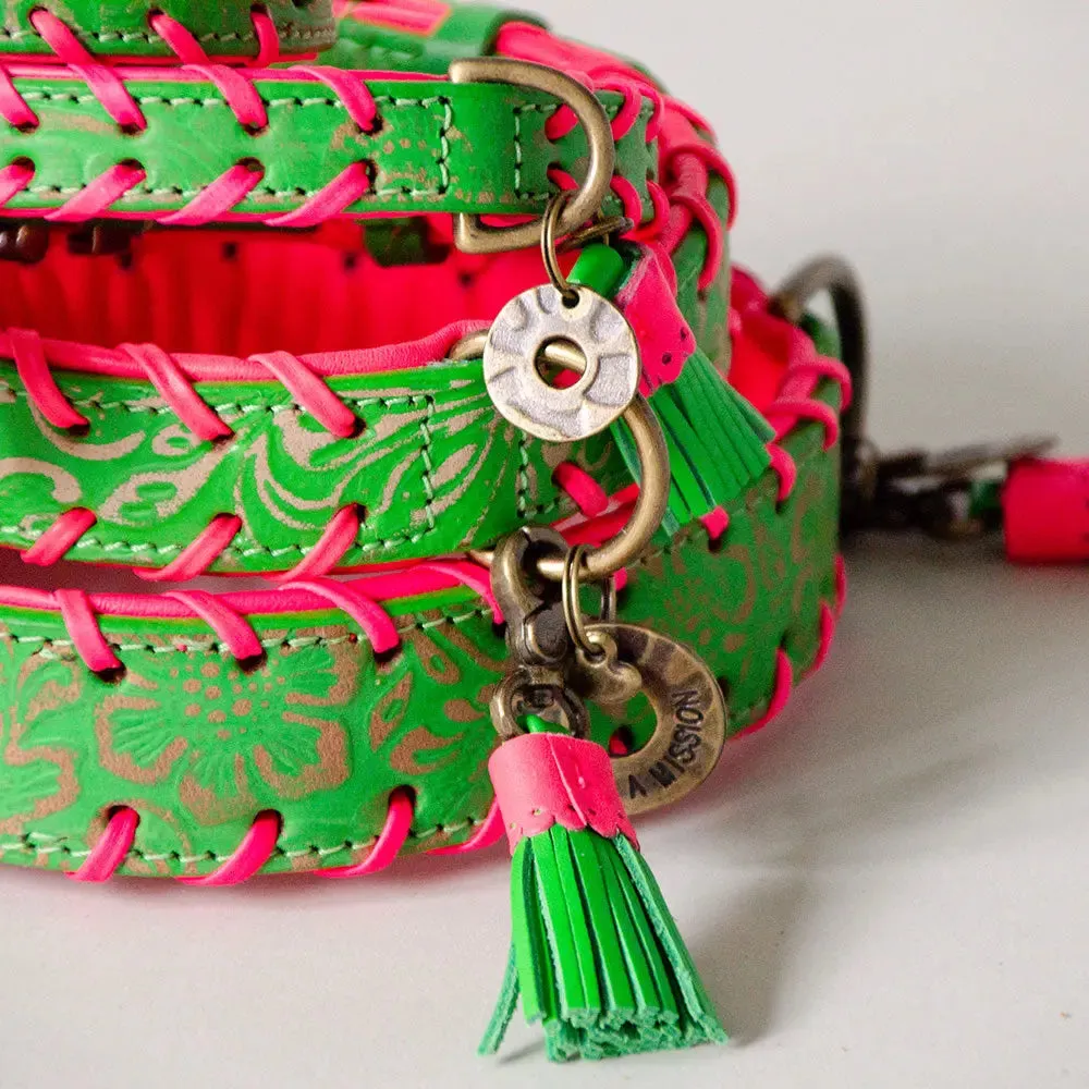 Hundehalsband im Boho Look - "ibiza lounge PETIT" - melon