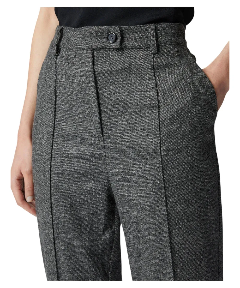 Pantaloni Tridente a Sigaretta in Flanella