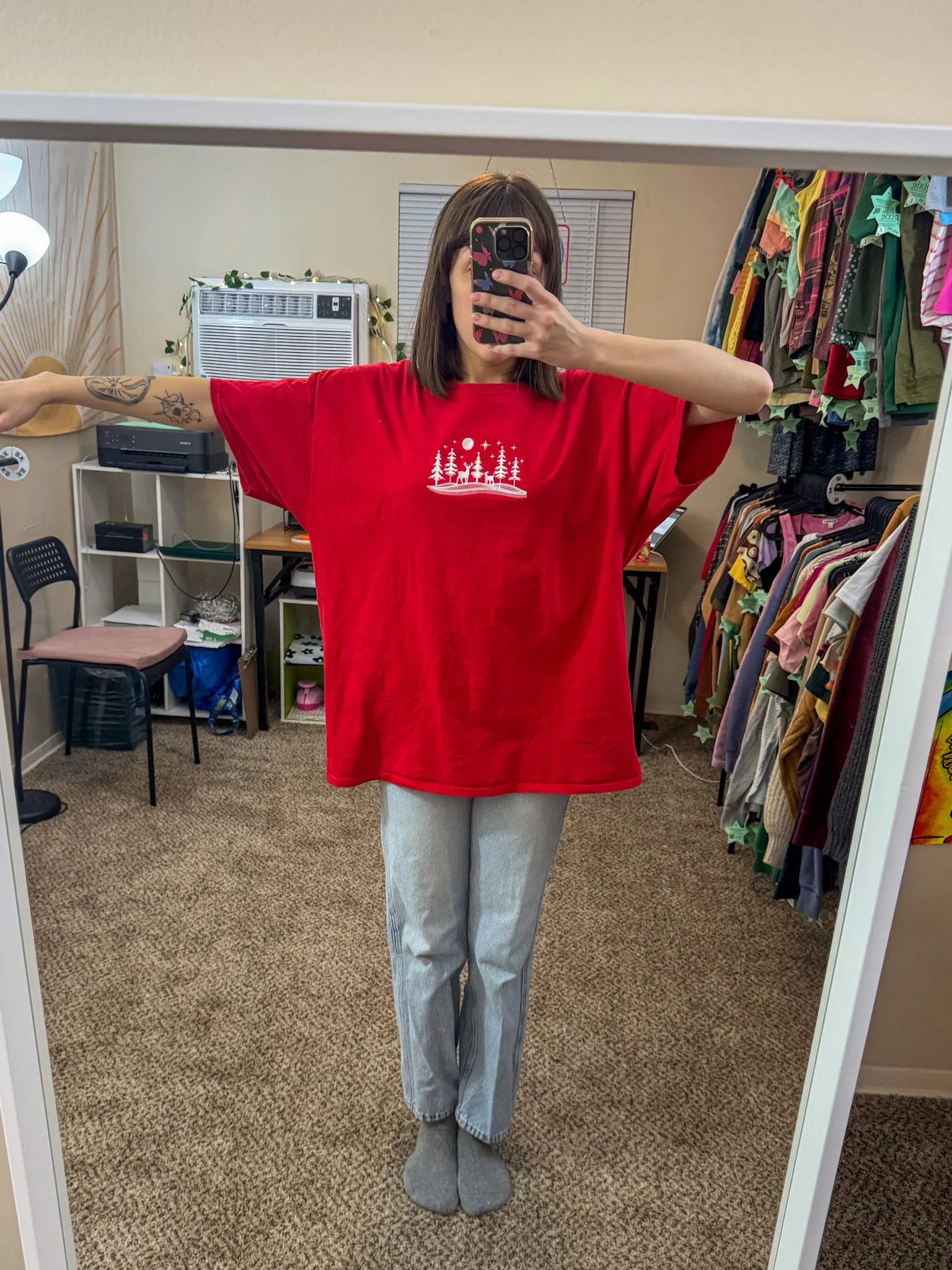 Reindeer Scene T-Shirt XL