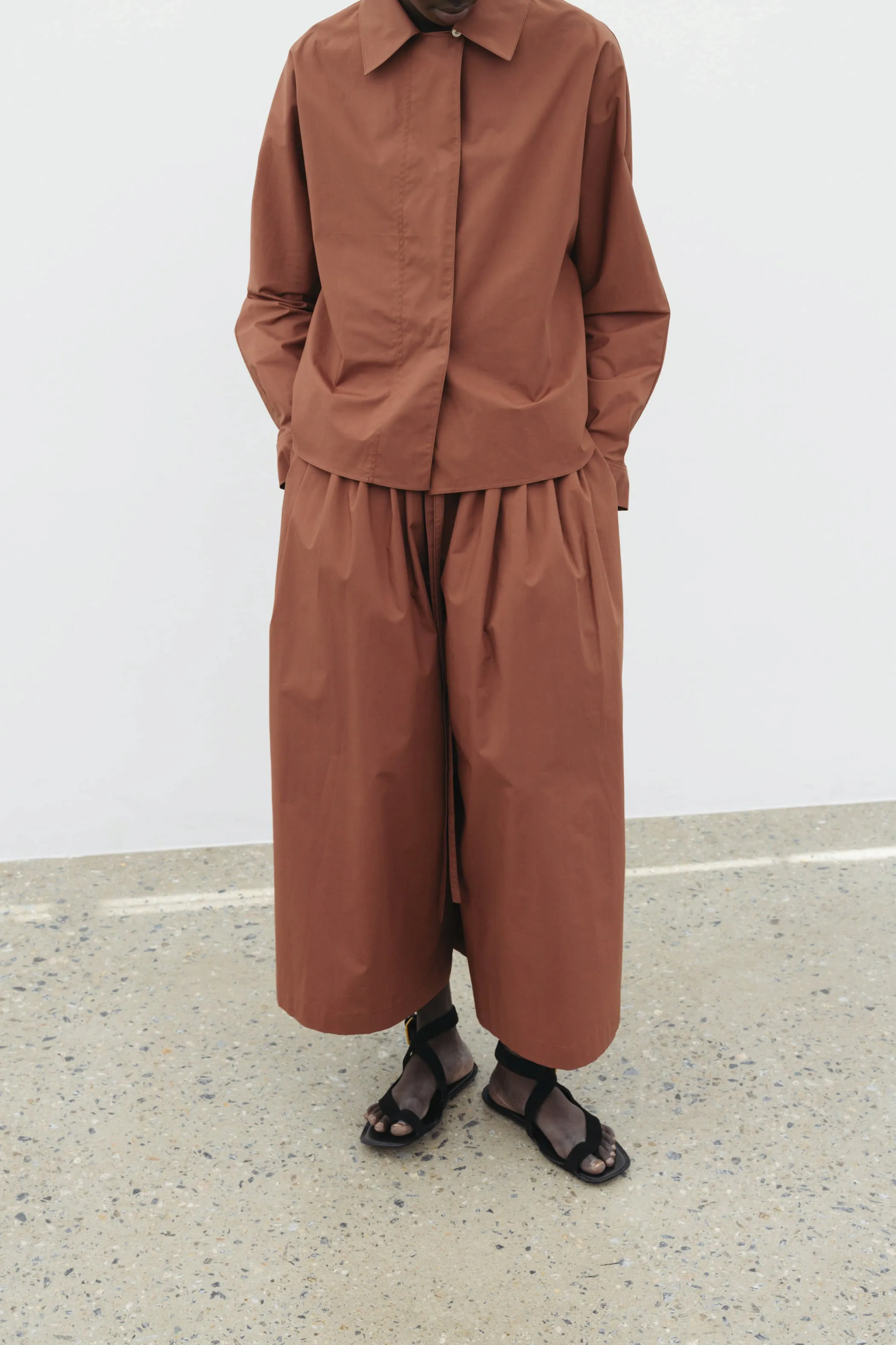 The Loom Culotte Pants in Red Bean