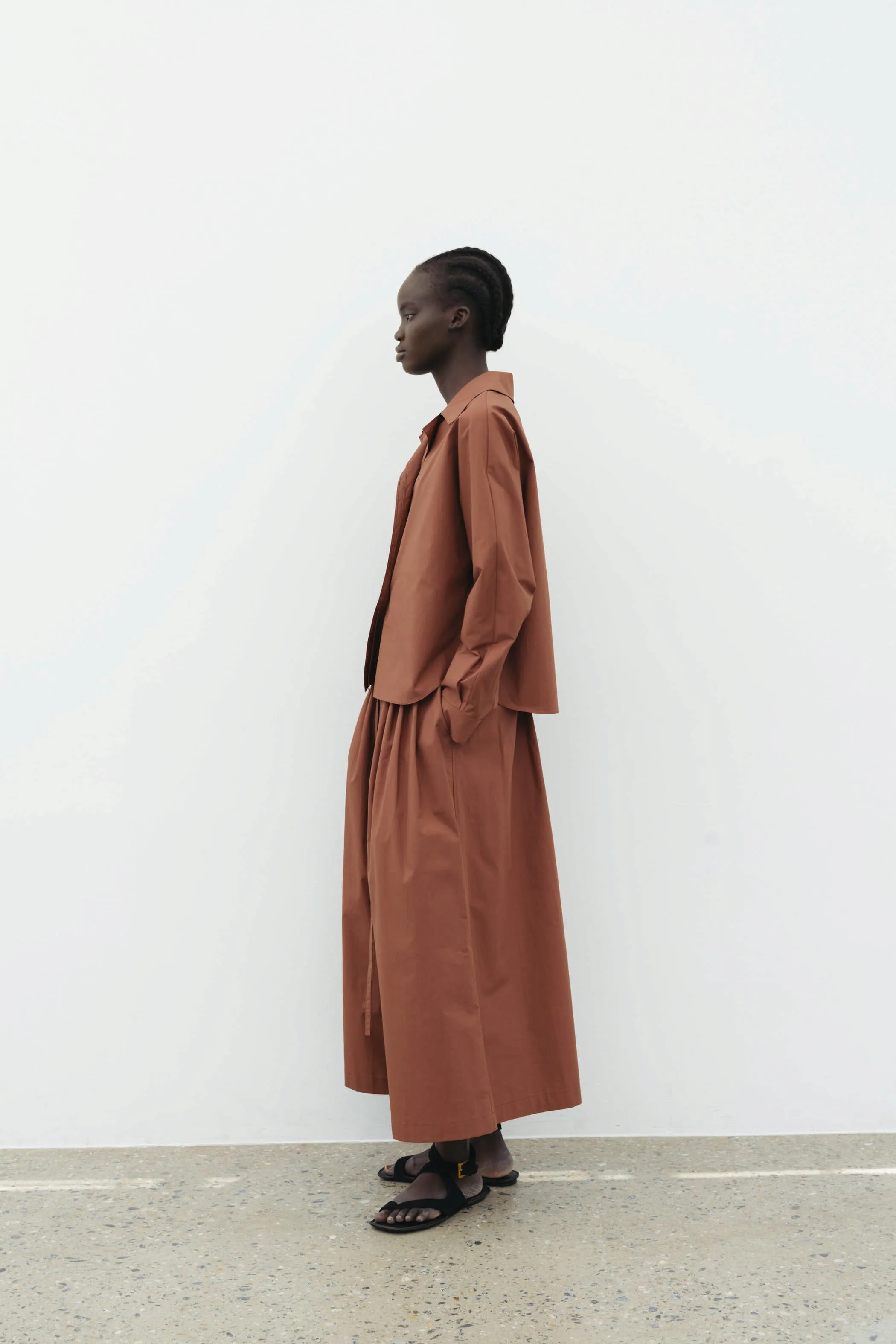 The Loom Culotte Pants in Red Bean