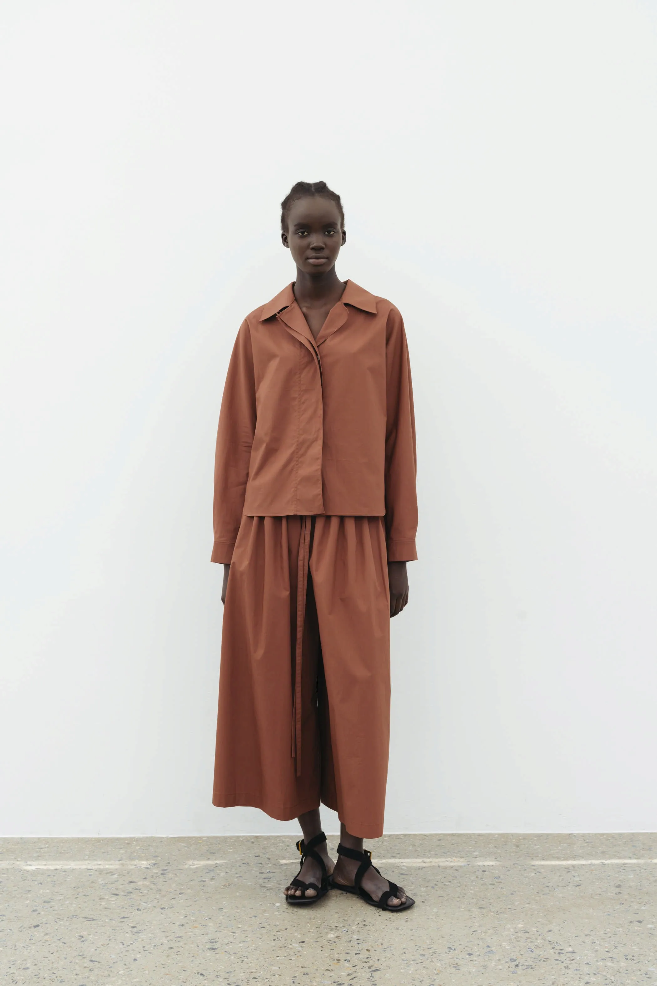 The Loom Culotte Pants in Red Bean