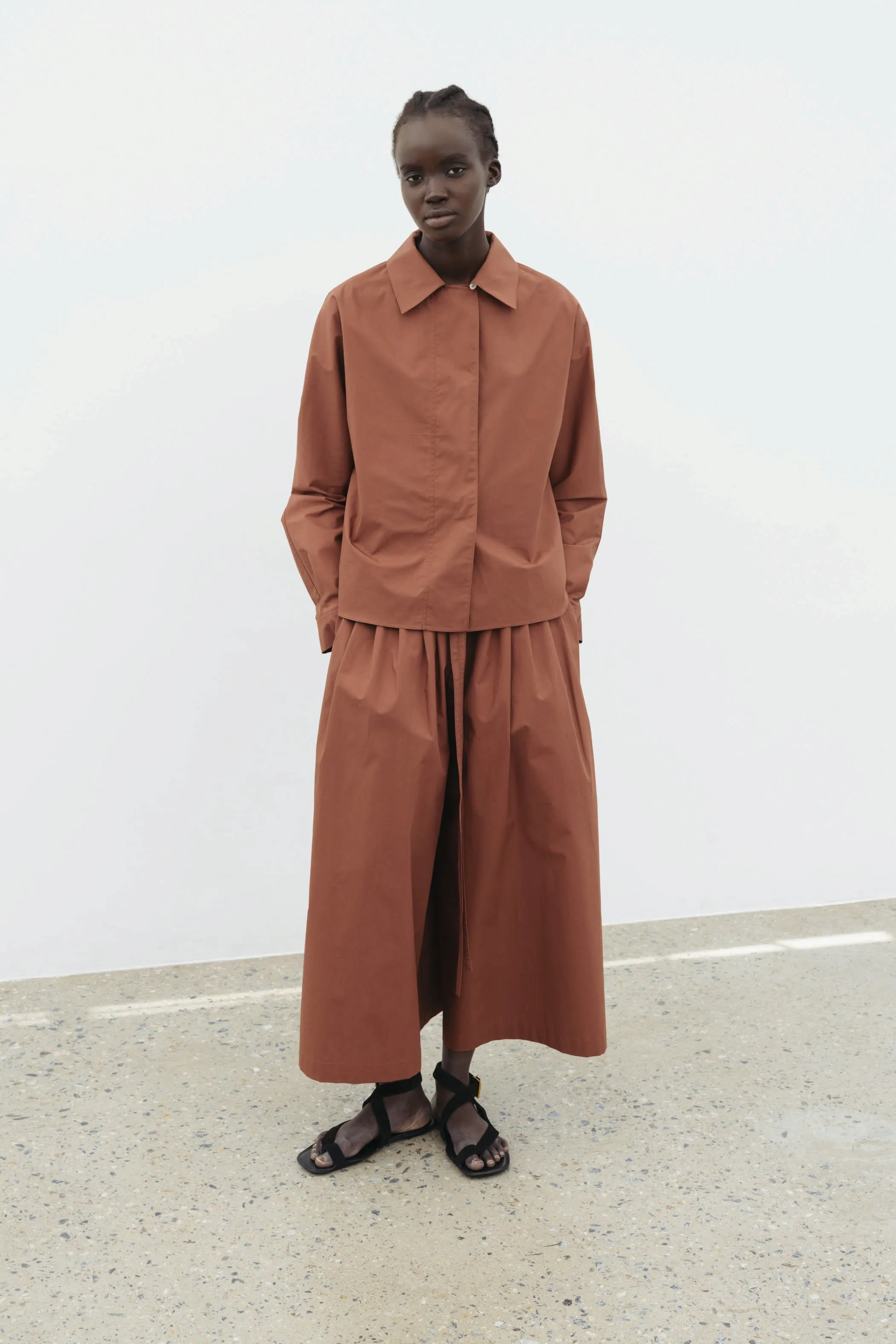 The Loom Culotte Pants in Red Bean