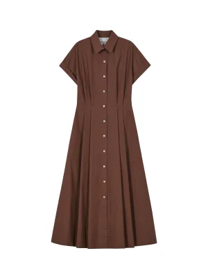 The Loom Shirt Dress in Red Bean