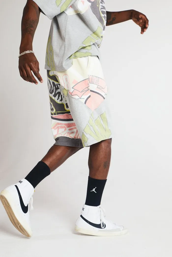 Varsity Print Cut & Sew Shorts