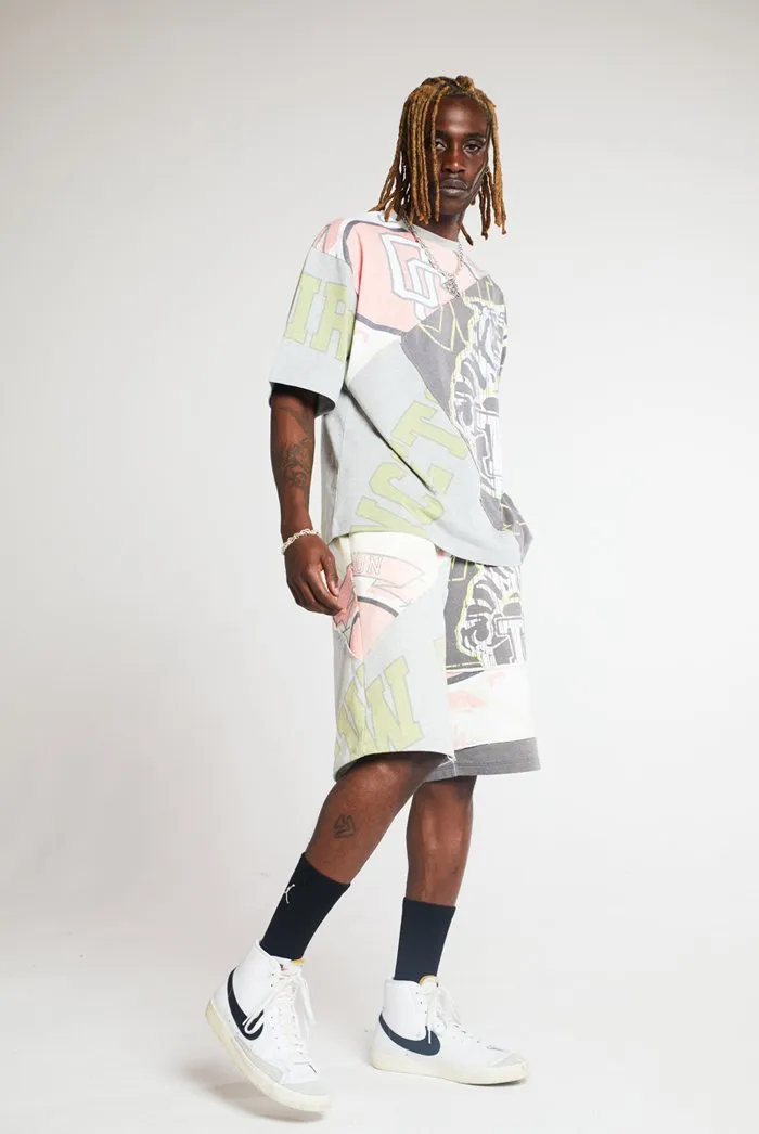 Varsity Print Cut & Sew Shorts
