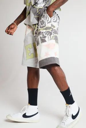 Varsity Print Cut & Sew Shorts